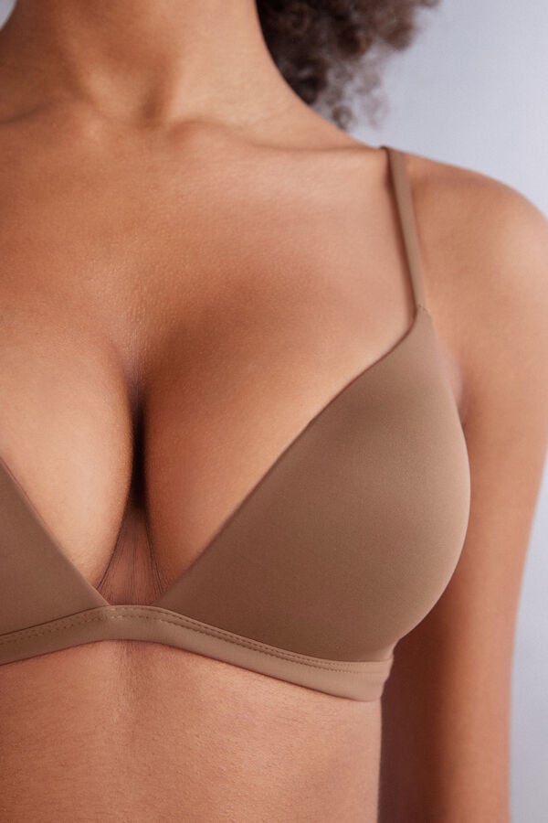 Intimissimi Tiziana Microfiber Triangle BH Damen Dunkelbeige | KXR-843756