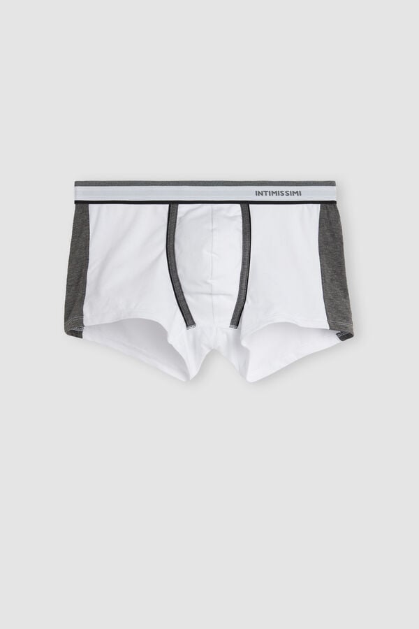 Intimissimi Two-Tone Superior Cotton Boxer Herren Weiß Tiefesgrau | ZXB-463178