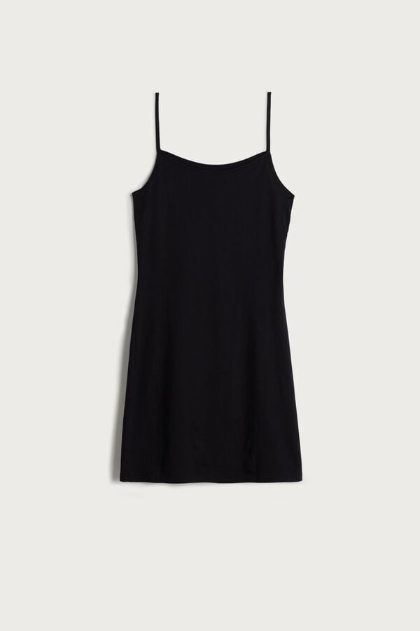 Intimissimi Ultrafresh Cotton Chemise Pyjama Damen Schwarz | EHJ-921036