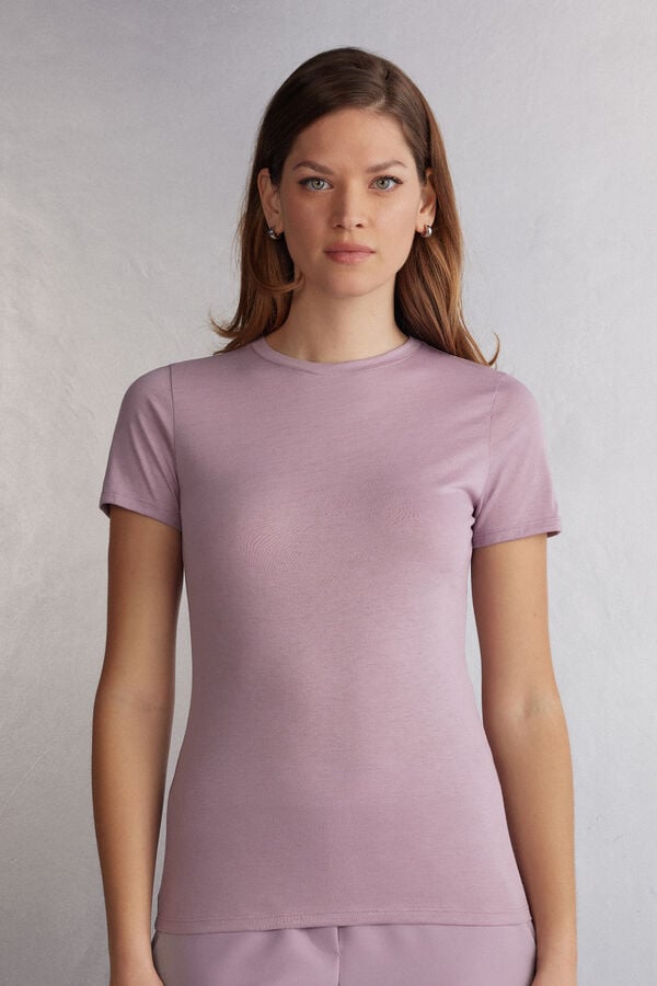 Intimissimi Ultrafresh Cotton Short Sleeve Damen Rosa | CET-294530