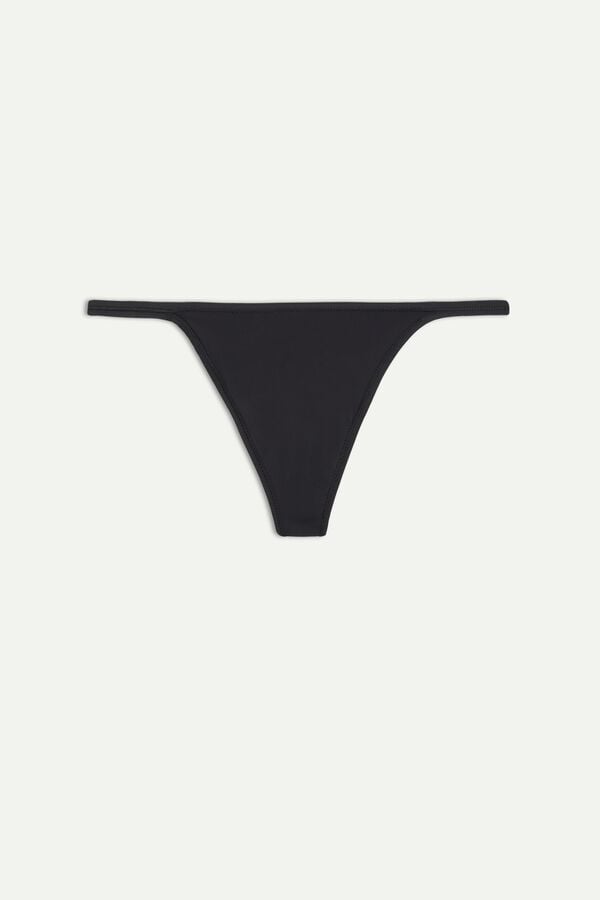 Intimissimi Ultralight Microfiber Straps Tanga Damen Schwarz | GQJ-829463