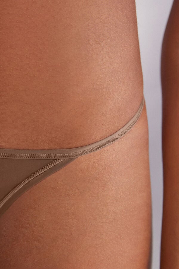 Intimissimi Ultralight Microfiber Straps Tanga Damen Dunkelbeige | LMY-612987