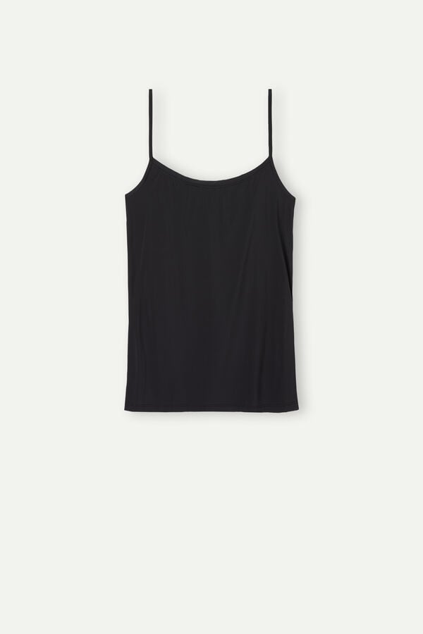 Intimissimi Ultralight Microfiber Tanktop Damen Schwarz | AUF-423581