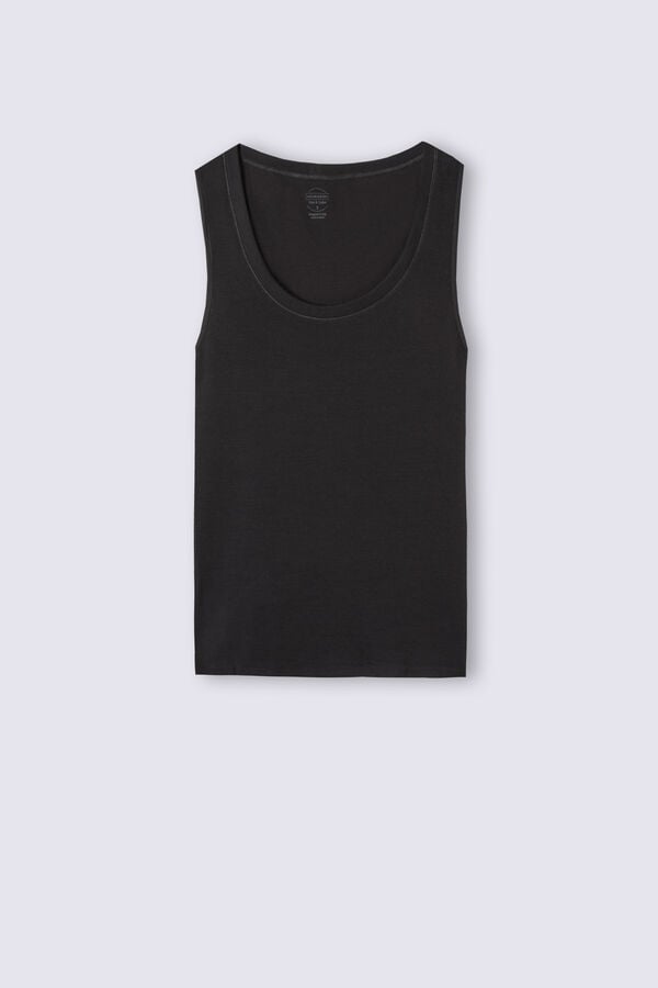 Intimissimi Wool Cotton Tanktop Damen Schwarz | YJU-309781